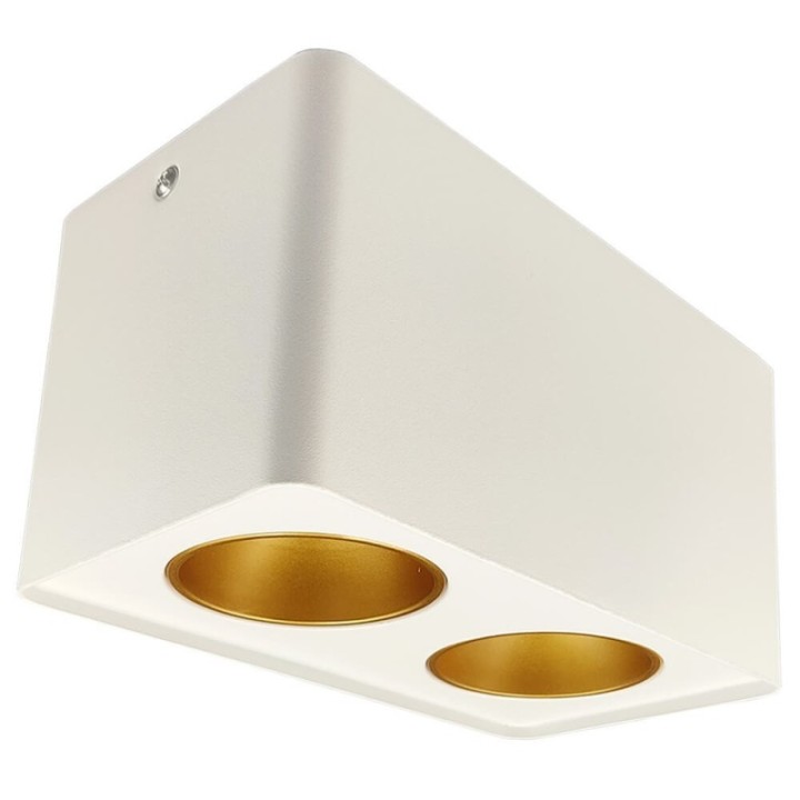 Applique Plafond Double saillie pour GU10 – Blanc rectangle arrondie design