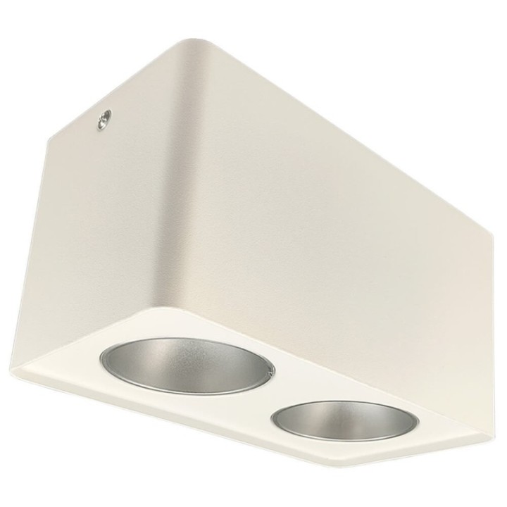 Applique Plafond Double saillie pour GU10 – Blanc rectangle arrondie design