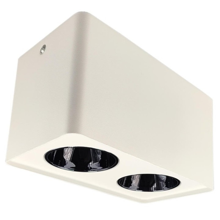 Applique Plafond Double saillie pour GU10 – Blanc rectangle arrondie design