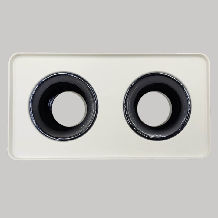 Applique Plafond Double saillie pour GU10 – Blanc rectangle arrondie design