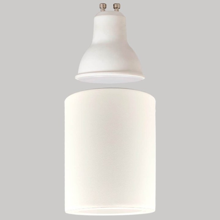 Applique Plafond Basculante GU10 – Blanche – Collerette interchangeable