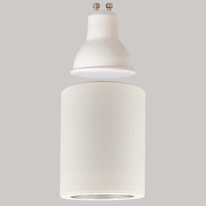 Applique Plafond Basculante GU10 – Blanche – Collerette interchangeable