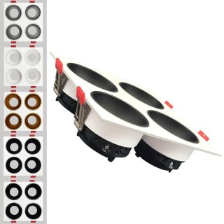 Spot encastrable quadruple GU10 – Blanc – Encastrable Personnalisable