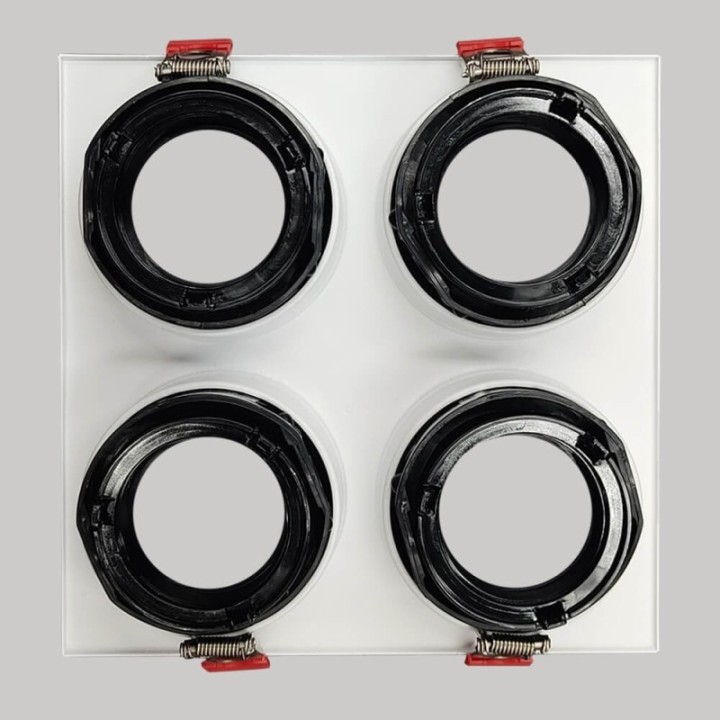 Spot encastrable quadruple GU10 – Blanc – Encastrable Personnalisable