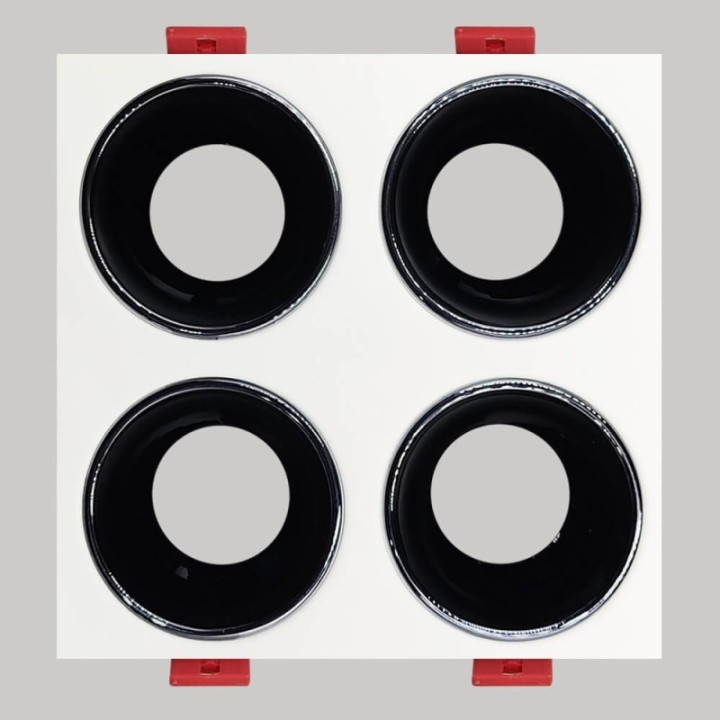 Spot encastrable quadruple GU10 – Blanc – Encastrable Personnalisable