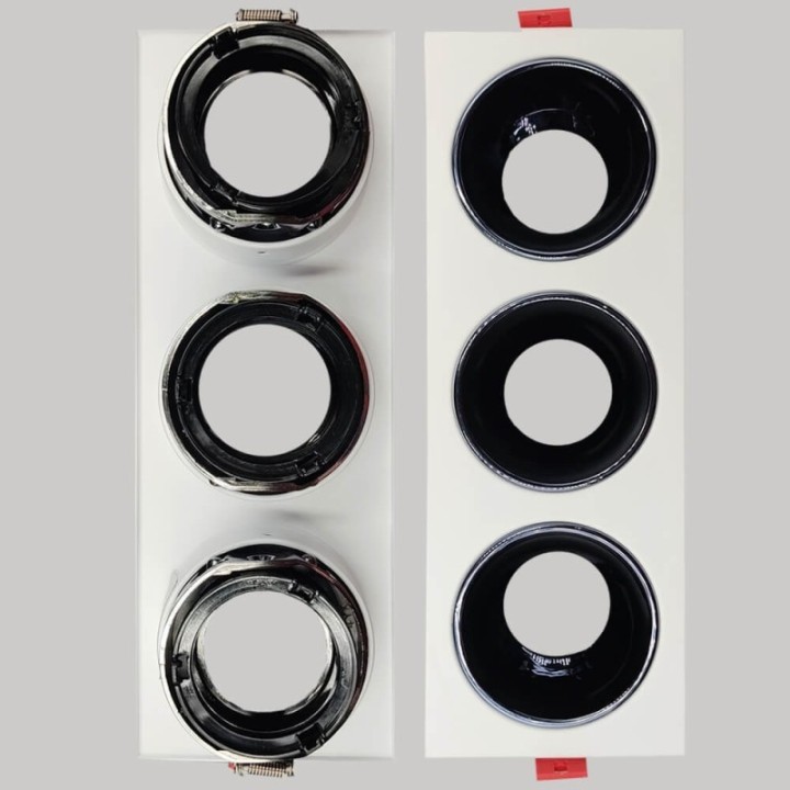 Spot Encastrable Triple GU10 – Blanc – Design Personnalisable