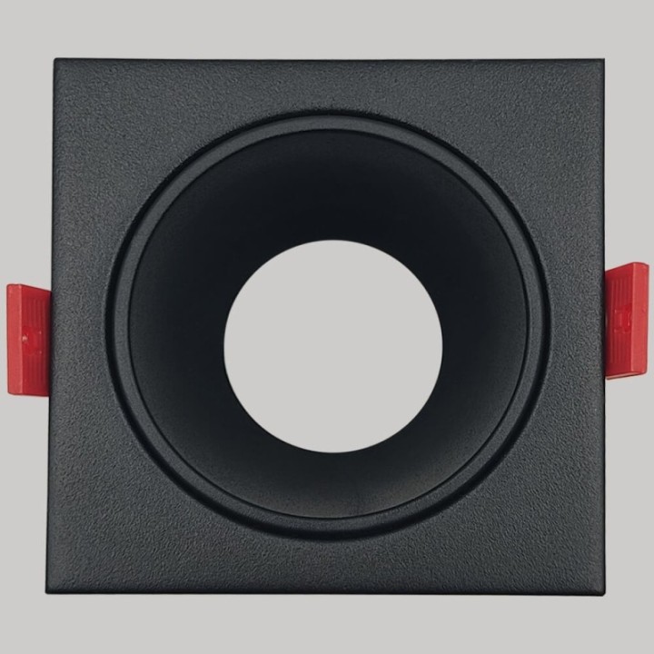 Spot Encastrable Carré GU10 Noir – Design Personnalisable