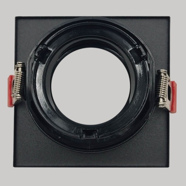 Spot Encastrable Carré GU10 Noir – Design Personnalisable