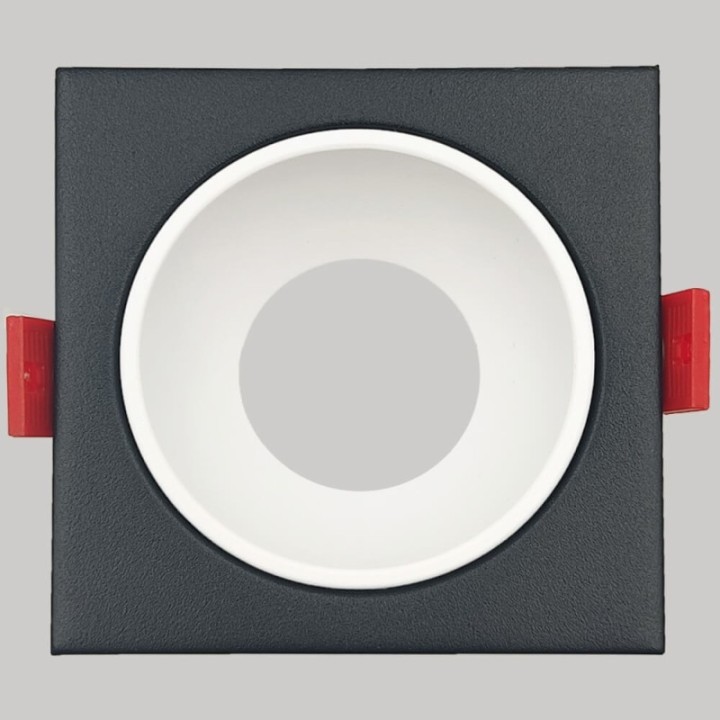 Spot Encastrable Carré GU10 Noir – Design Personnalisable