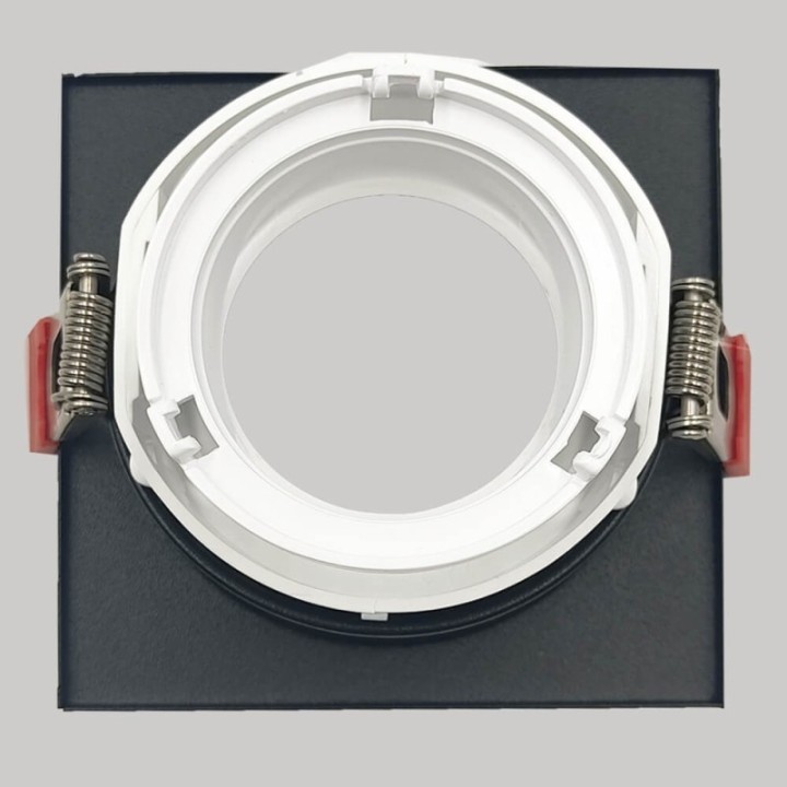 Spot Encastrable Carré GU10 Noir – Design Personnalisable