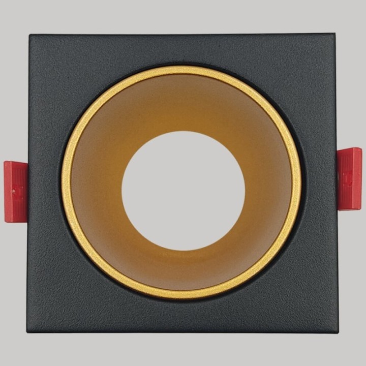 Spot Encastrable Carré GU10 Noir – Design Personnalisable