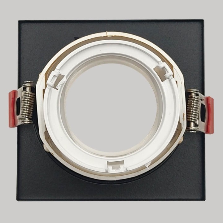 Spot Encastrable Carré GU10 Noir – Design Personnalisable