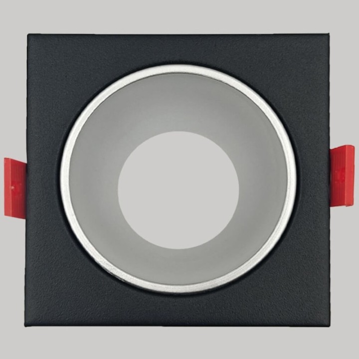 Spot Encastrable Carré GU10 Noir – Design Personnalisable