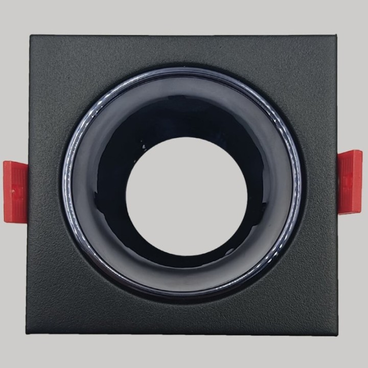 Spot Encastrable Carré GU10 Noir – Design Personnalisable