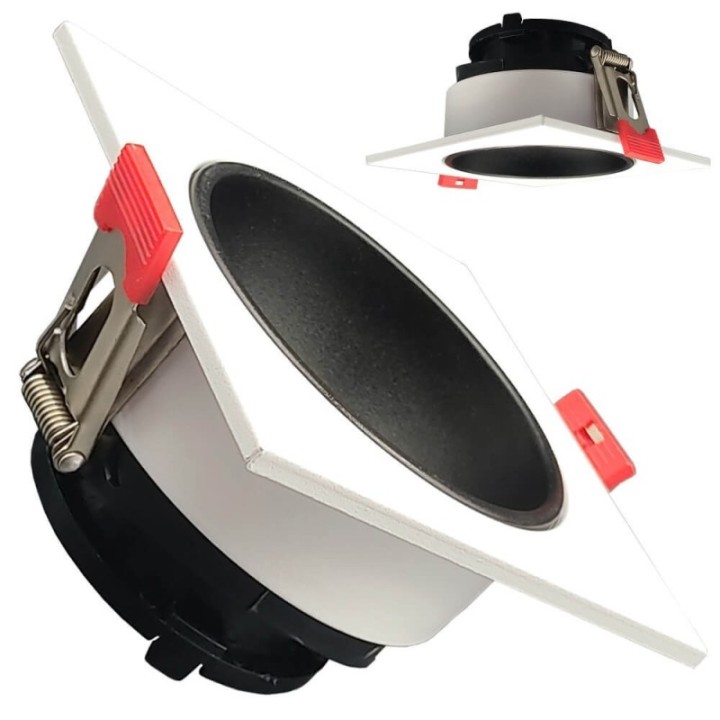 Spot Encastrable Carré GU10 Blanc – Design Personnalisable