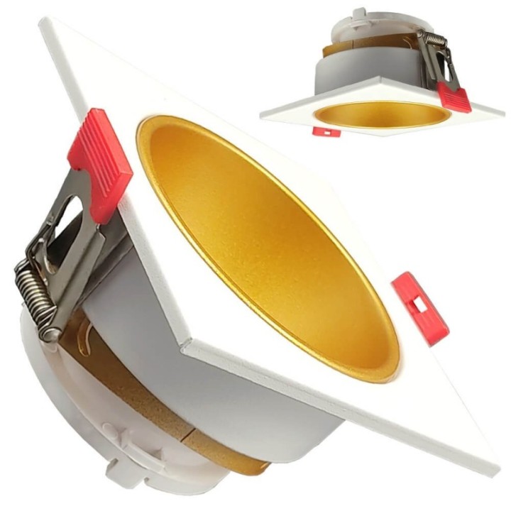 Spot Encastrable Carré GU10 Blanc – Design Personnalisable