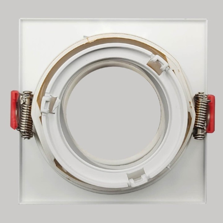 Spot Encastrable Carré GU10 Blanc – Design Personnalisable