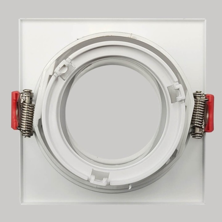 Spot Encastrable Carré GU10 Blanc – Design Personnalisable