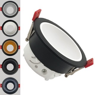 Anneau d’Encastrement Circulaire GU10 Noir – Design Orientable