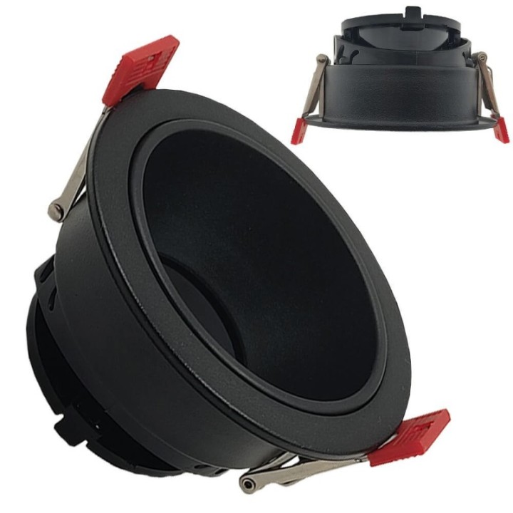 Anneau d’Encastrement Circulaire GU10 Noir – Design Orientable