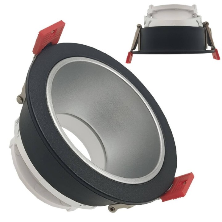 Anneau d’Encastrement Circulaire GU10 Noir – Design Orientable