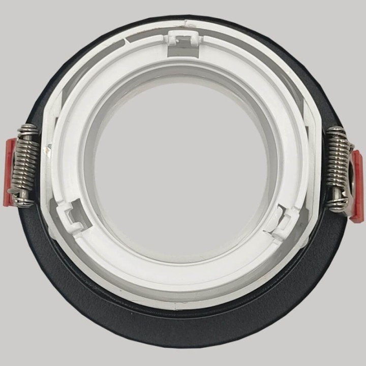 Anneau d’Encastrement Circulaire GU10 Noir – Design Orientable