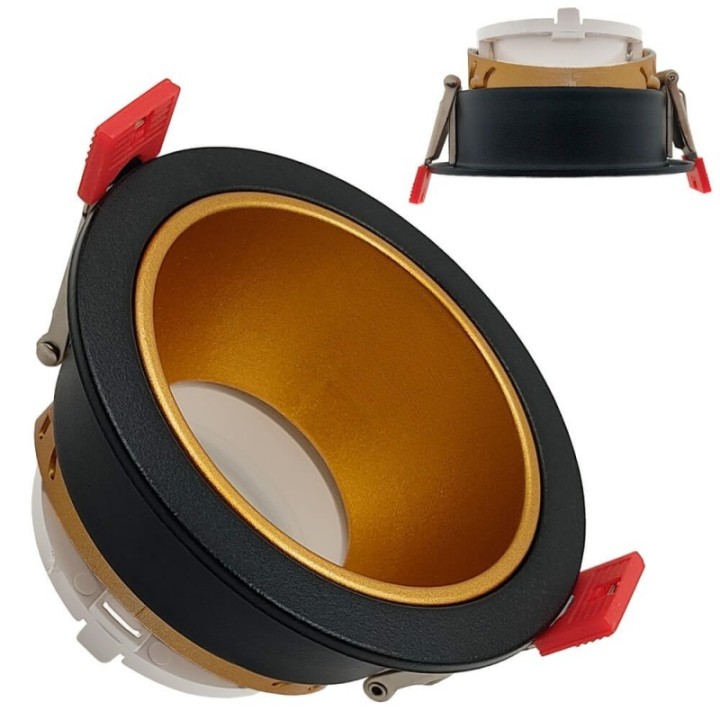 Anneau d’Encastrement Circulaire GU10 Noir – Design Orientable