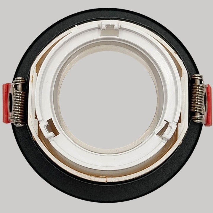 Anneau d’Encastrement Circulaire GU10 Noir – Design Orientable