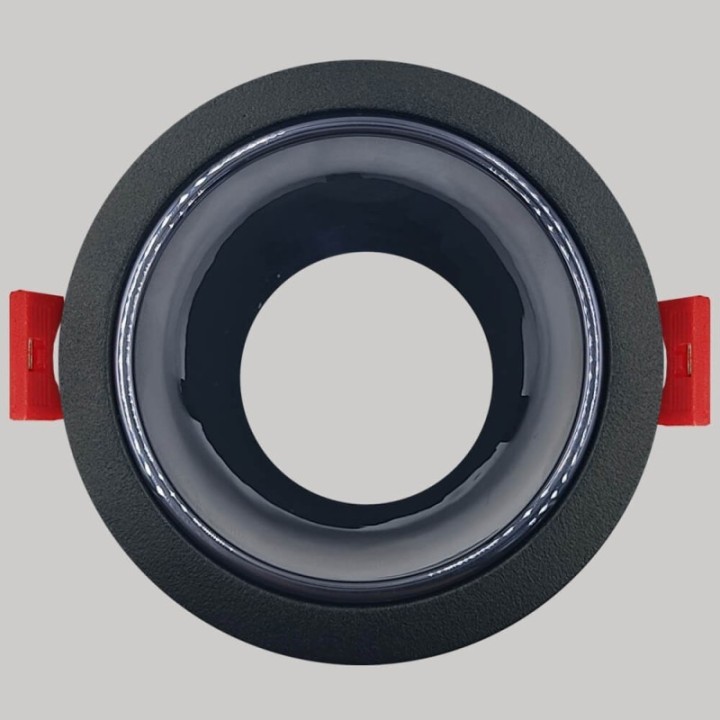 Anneau d’Encastrement Circulaire GU10 Noir – Design Orientable