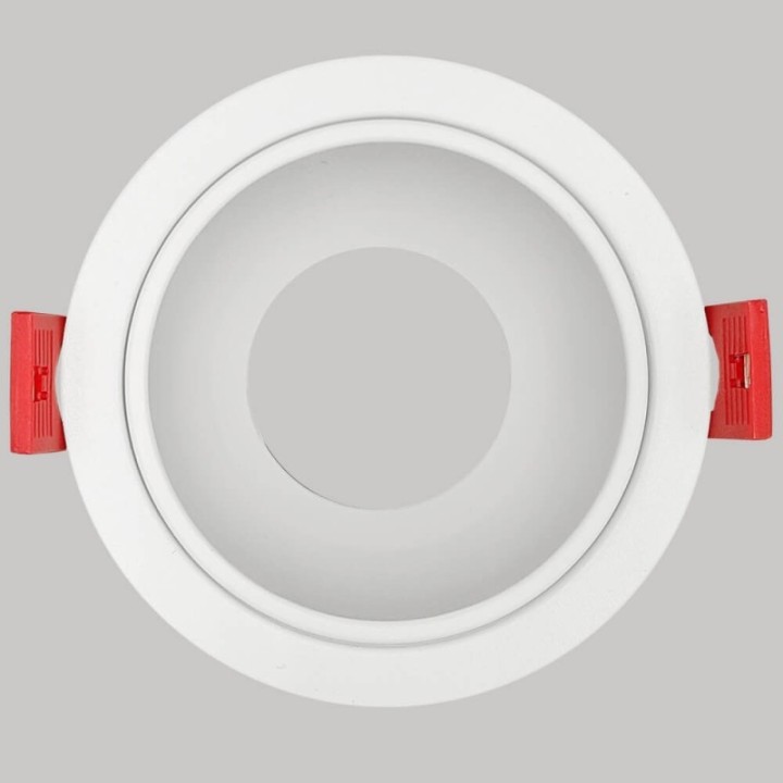 Anneau d’Encastrement Circulaire GU10 Blanc – Design Orientable