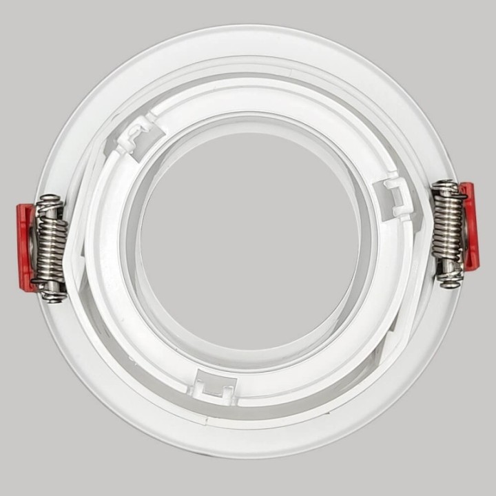 Anneau d’Encastrement Circulaire GU10 Blanc – Design Orientable