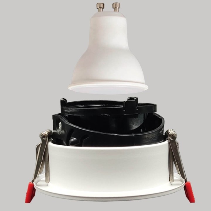 Anneau d’Encastrement Circulaire GU10 Blanc – Design Orientable