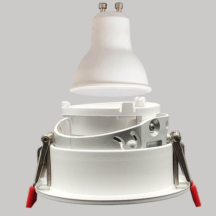 Anneau d’Encastrement Circulaire GU10 Blanc – Design Orientable