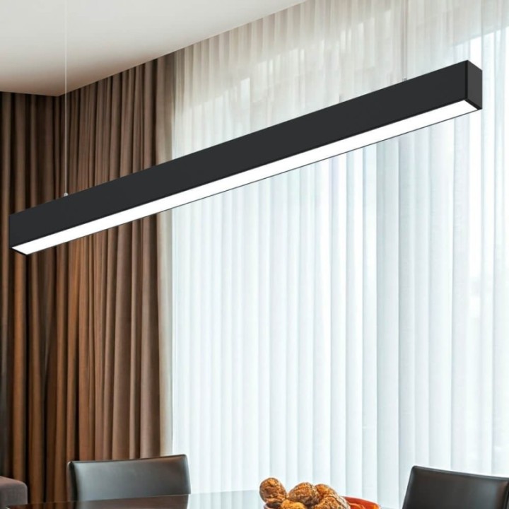 Linéaire LED suspendue noir 40 Watts 120 cm | Interconnectable | CCT