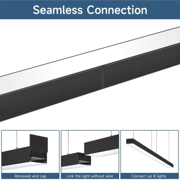 Linéaire LED suspendue noir 40 Watts 120 cm | Interconnectable | CCT