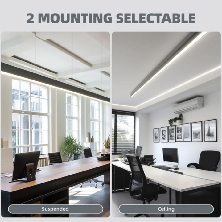 Linéaire LED suspendue noir 40 Watts 120 cm | Interconnectable | CCT