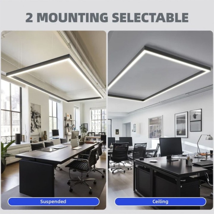 Linéaire LED suspendue noir 40 Watts 120 cm | Interconnectable | CCT