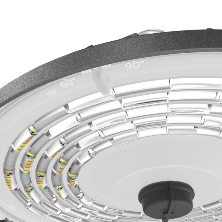 Cloche Industrielle LED réglable 100-150-200W – CCT – Lumileds puissante