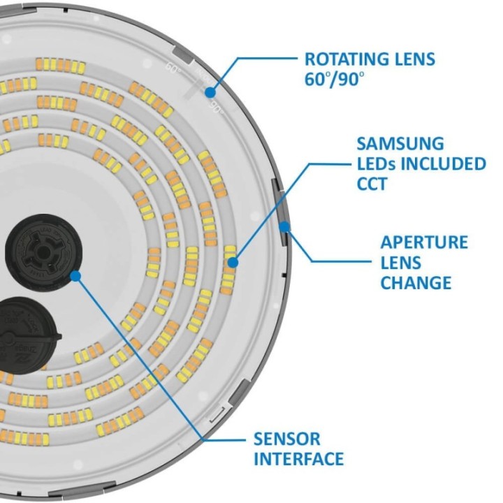 Cloche Industrielle LED 150W – CCT – Lumileds – 200 lm/W – IP65