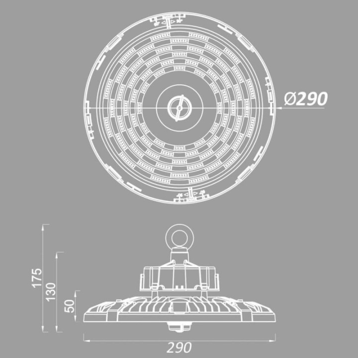Cloche Industrielle LED 150W – CCT – Lumileds – 200 lm/W – IP65