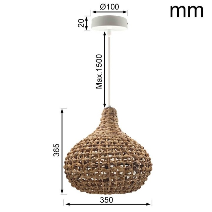 Lampe Suspendue - VAS pour LED E27