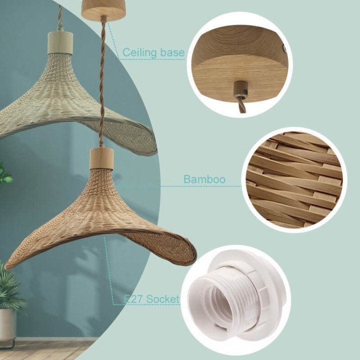 Lampe Suspendue - Style BALI pour LED E27