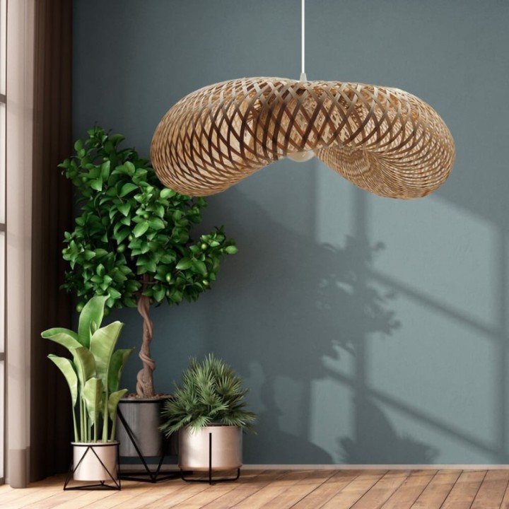 Lampe Suspendue - BAMBOU design pour LED E27