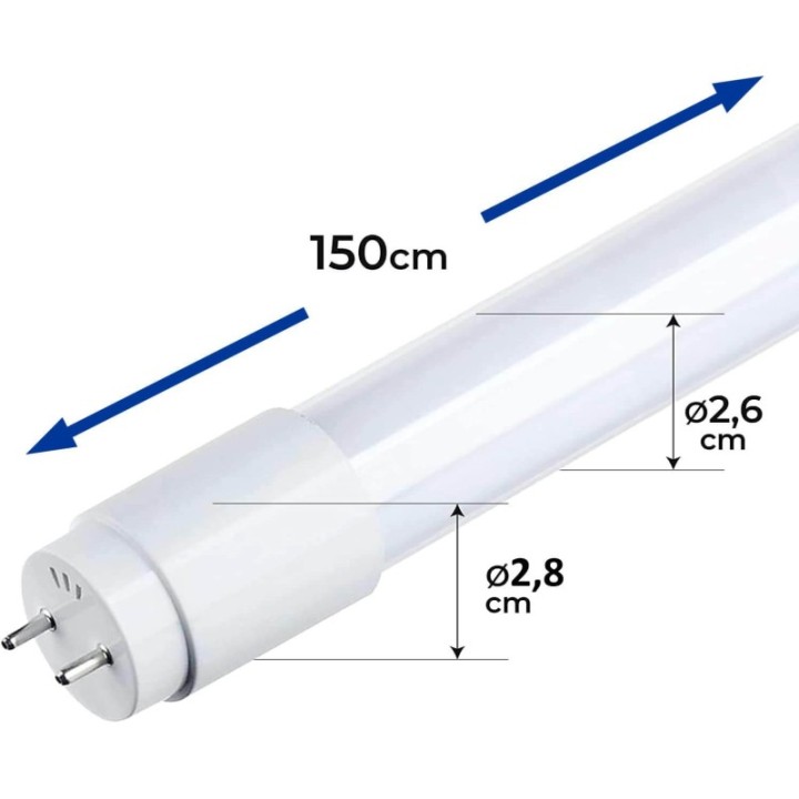 Tube LED 24 watts 150cm - HAUTE LUMINOSITÉ - SAMSUNG CHIP