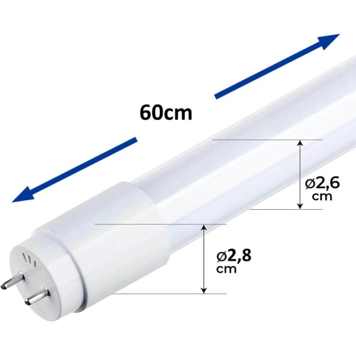 dimension néon led T8 60cm