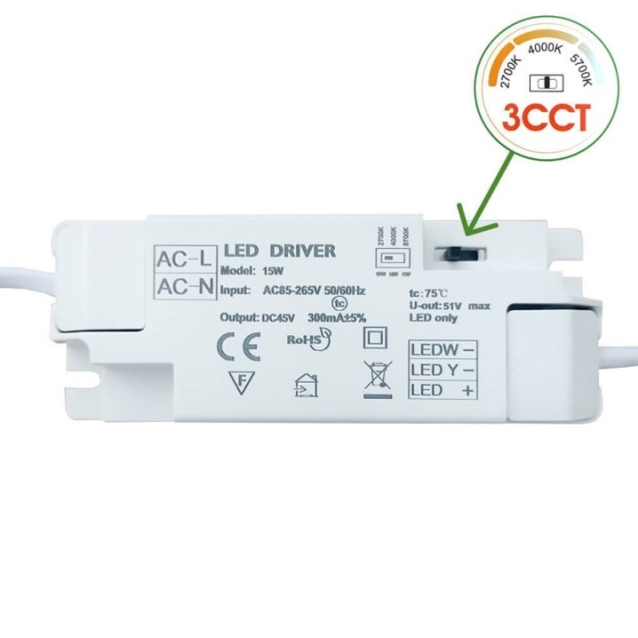 luminaire-led-intérieur-cct-15w