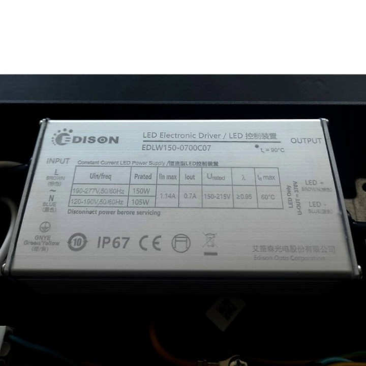 Réverbère LED 100W – Bridgelux – 150lm/W – Capteur crépusculaire