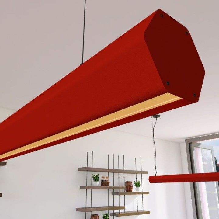 Suspension Linéaire LED Rouge Tomate sur Mesure Personnalisables| 0,5m à 2m