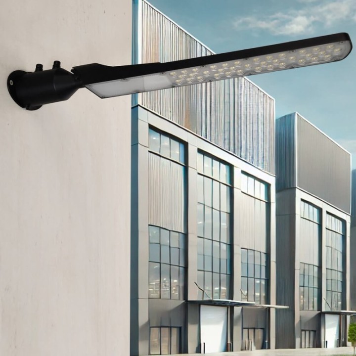 Réverbère LED 50W – Puce OSRAM – IP65 – Bras orientable