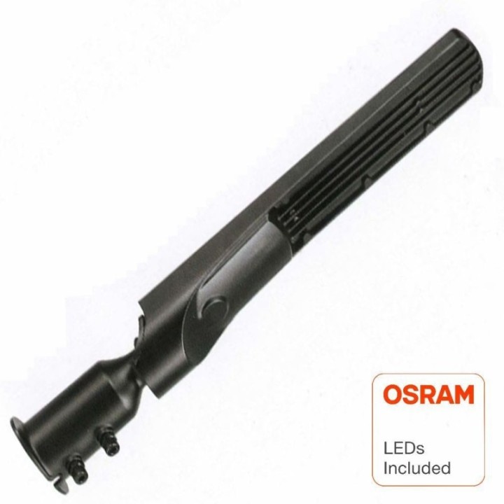 Réverbère LED 100W noir – Puce OSRAM – IP65 – Bras orientable